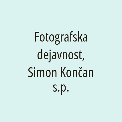 Fotografska dejavnost, Simon Končan s.p.