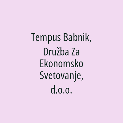 Tempus Babnik, Družba Za Ekonomsko Svetovanje, d.o.o.