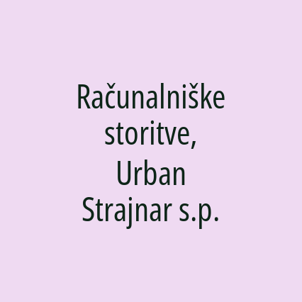 Računalniške storitve, Urban Strajnar s.p. - Logotip