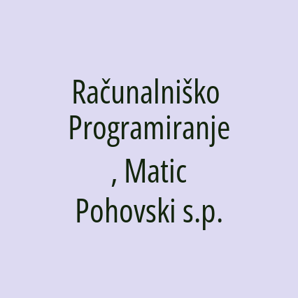 Računalniško Programiranje, Matic Pohovski s.p. - Logotip