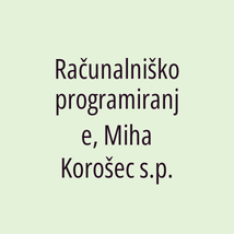 Računalniško programiranje, Miha Korošec s.p. - Logotip