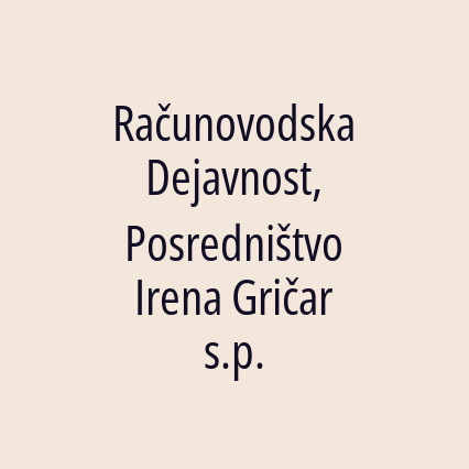 Računovodska Dejavnost, Posredništvo Irena Gričar s.p. - Logotip