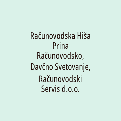 Računovodska Hiša Prina Računovodsko, Davčno Svetovanje, Računovodski Servis d.o.o. - Logotip