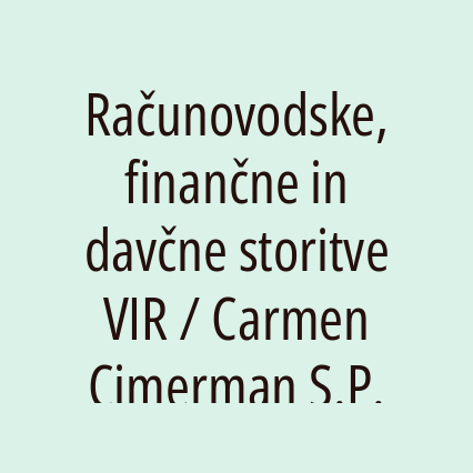 Računovodske, finančne in davčne storitve VIR / Carmen Cimerman S.P. - Logotip