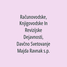 Računovodske, Knjigovodske In Revizijske Dejavnosti, Davčno Svetovanje Majda Ravnak s.p. - Logotip