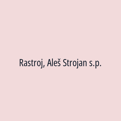 Rastroj, Aleš Strojan s.p. - Logotip