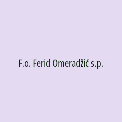 F.o. Ferid Omeradžić s.p.