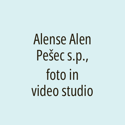 Alense Alen Pešec s.p., foto in video studio
