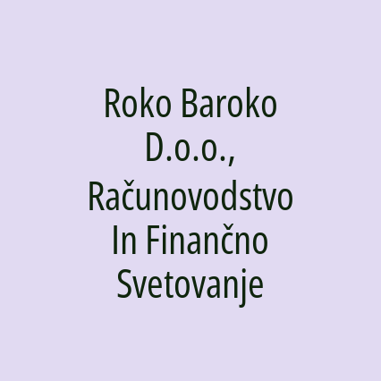 Roko Baroko D.o.o., Računovodstvo In Finančno Svetovanje - Logotip