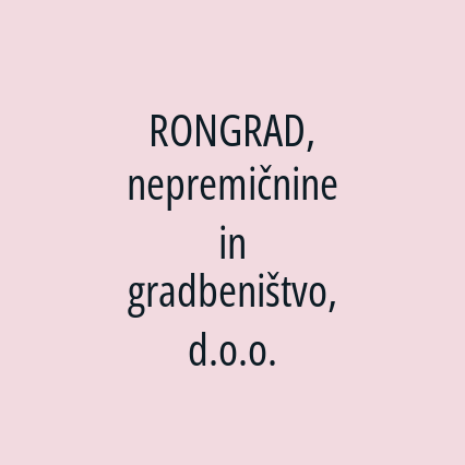 RONGRAD, nepremičnine in gradbeništvo, d.o.o. - Logotip
