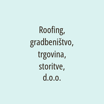 Roofing, gradbeništvo, trgovina, storitve, d.o.o. - Logotip