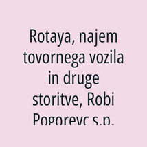Rotaya, najem tovornega vozila in druge storitve, Robi Pogorevc s.p. - Logotip