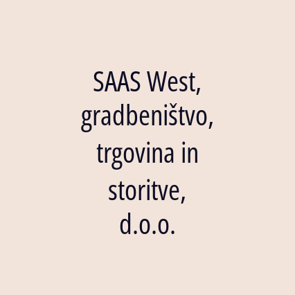 SAAS West, gradbeništvo, trgovina in storitve, d.o.o. - Logotip
