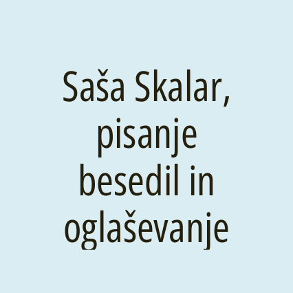 Saša Skalar, pisanje besedil in oglaševanje - Logotip