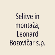 Selitve in montaža, Leonard Bozovičar s.p. - Logotip