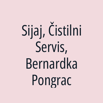 Sijaj, Čistilni Servis, Bernardka Pongrac - Logotip