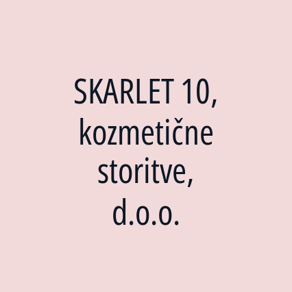 SKARLET 10, kozmetične storitve, d.o.o. - Logotip