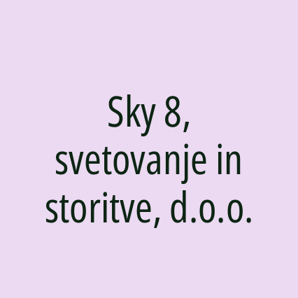 Sky 8, svetovanje in storitve, d.o.o. - Logotip