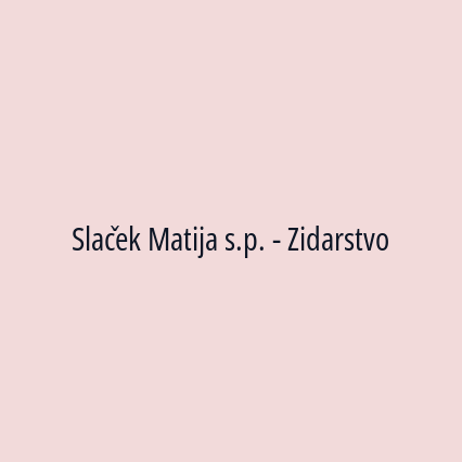 Slaček Matija s.p. - Zidarstvo - Logotip