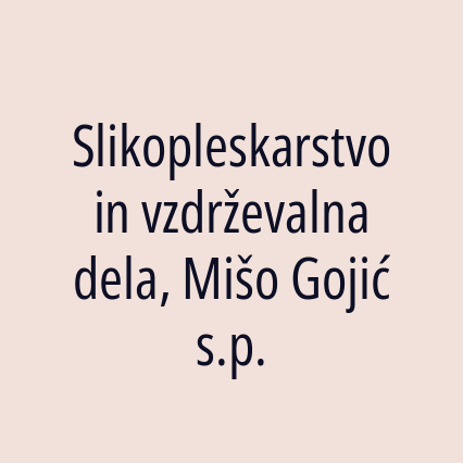 Slikopleskarstvo in vzdrževalna dela, Mišo Gojić s.p. - Logotip