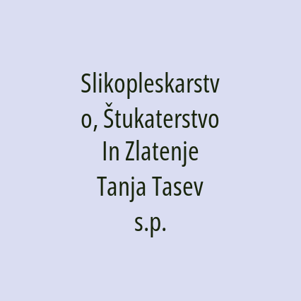 Slikopleskarstvo, Štukaterstvo In Zlatenje Tanja Tasev s.p. - Logotip