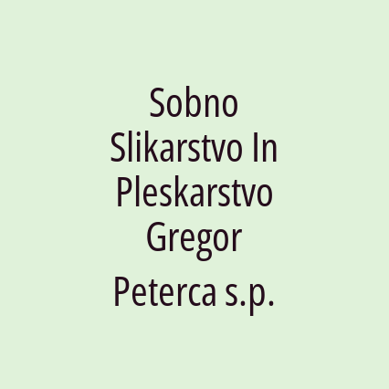 Sobno Slikarstvo In Pleskarstvo Gregor Peterca s.p. - Logotip