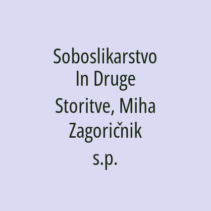 Soboslikarstvo In Druge Storitve, Miha Zagoričnik s.p. - Logotip