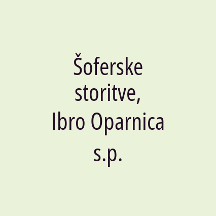 Šoferske storitve, Ibro Oparnica s.p. - Logotip