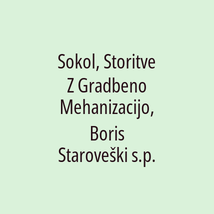 Sokol, Storitve Z Gradbeno Mehanizacijo, Boris Staroveški s.p. - Logotip