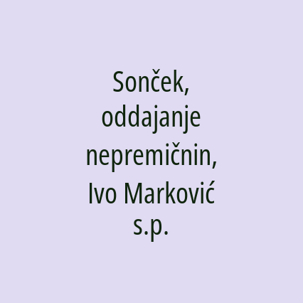 Sonček, oddajanje nepremičnin, Ivo Marković s.p. - Logotip