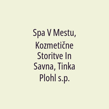 Spa V Mestu, Kozmetične Storitve In Savna, Tinka Plohl s.p. - Logotip