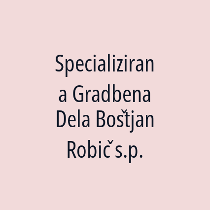 Specializirana Gradbena Dela Boštjan Robič s.p. - Logotip