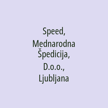 Speed, Mednarodna Špedicija, D.o.o., Ljubljana - Logotip