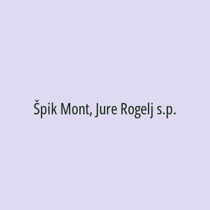 Špik Mont, Jure Rogelj s.p. - Logotip