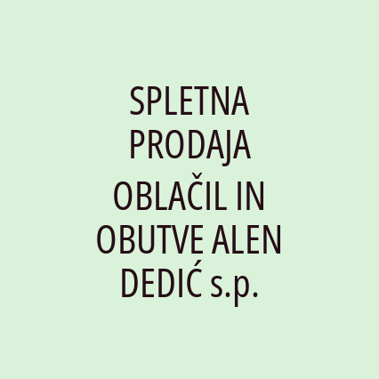 SPLETNA PRODAJA OBLAČIL IN OBUTVE ALEN DEDIĆ s.p. - Logotip
