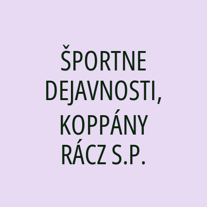 ŠPORTNE DEJAVNOSTI, KOPPÁNY RÁCZ S.P. - Logotip