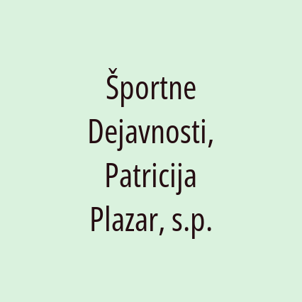 Športne Dejavnosti, Patricija Plazar, s.p. - Logotip