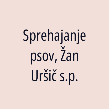 Sprehajanje psov, Žan Uršič s.p. - Logotip