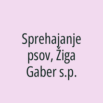 Sprehajanje psov, Žiga Gaber s.p. - Logotip