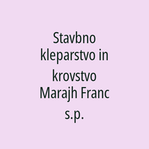 Stavbno kleparstvo in krovstvo Marajh Franc s.p. - Logotip