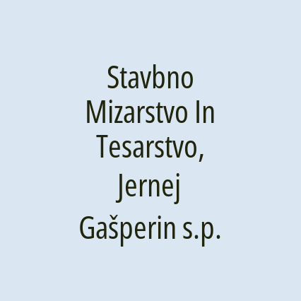 Stavbno Mizarstvo In Tesarstvo, Jernej Gašperin s.p. - Logotip