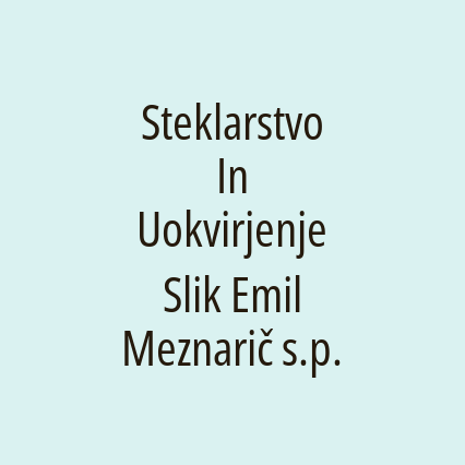 Steklarstvo In Uokvirjenje Slik Emil Meznarič s.p. - Logotip