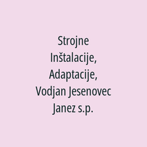 Strojne Inštalacije, Adaptacije, Vodjan Jesenovec Janez s.p. - Logotip