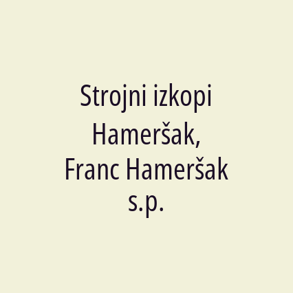 Strojni izkopi Hameršak, Franc Hameršak s.p. - Logotip