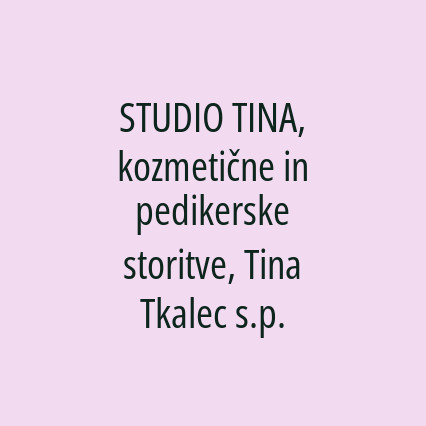 STUDIO TINA, kozmetične in pedikerske storitve, Tina Tkalec s.p. - Logotip