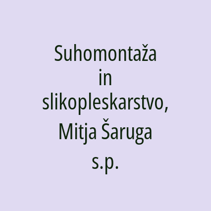 Suhomontaža in slikopleskarstvo, Mitja Šaruga s.p. - Logotip