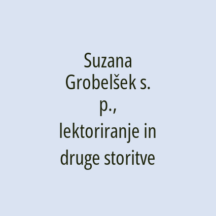 Suzana Grobelšek s. p., lektoriranje in druge storitve - Logotip