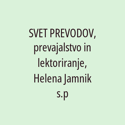 SVET PREVODOV, prevajalstvo in lektoriranje, Helena Jamnik s.p - Logotip