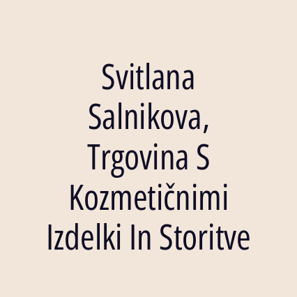 Svitlana Salnikova, Trgovina S Kozmetičnimi Izdelki In Storitve - Logotip