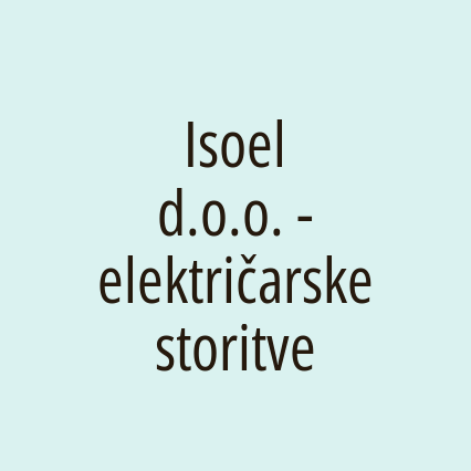 Isoel d.o.o. - električarske storitve
